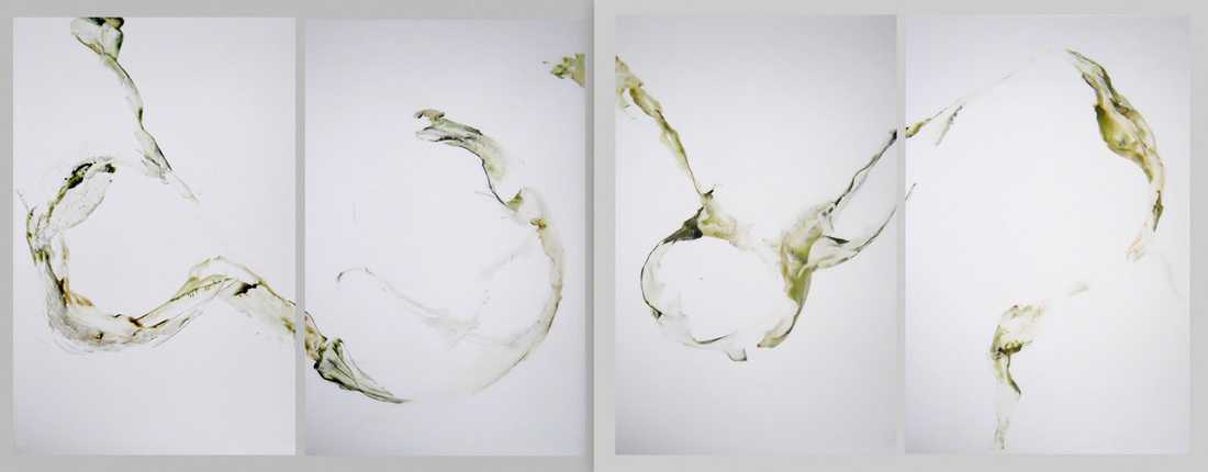 Acrylic on synthetic paper, four sheets each 38x25 inches, 2011